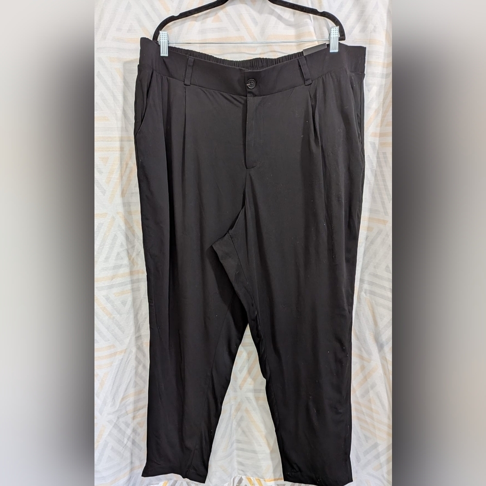 Torrid Wide Leg CityTwill High Rise Pant Black Career Office Size 22